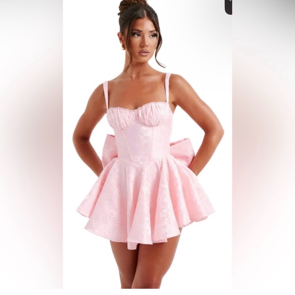 Pink Mini Dress with bow